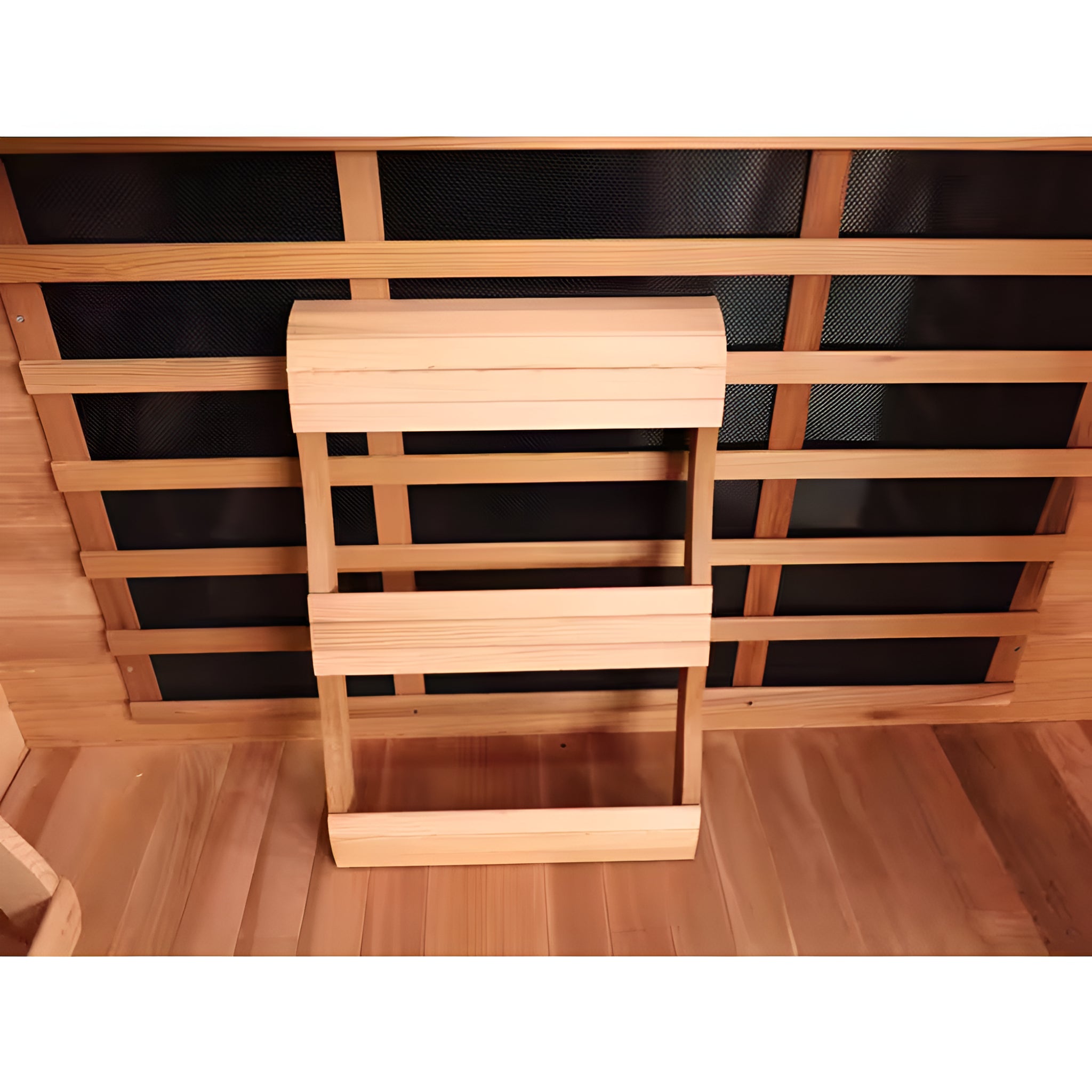 Sunray Saunas 4-Person Cedar Corner Infrared Sauna with Bluetooth Speakers and Carbon Heaters