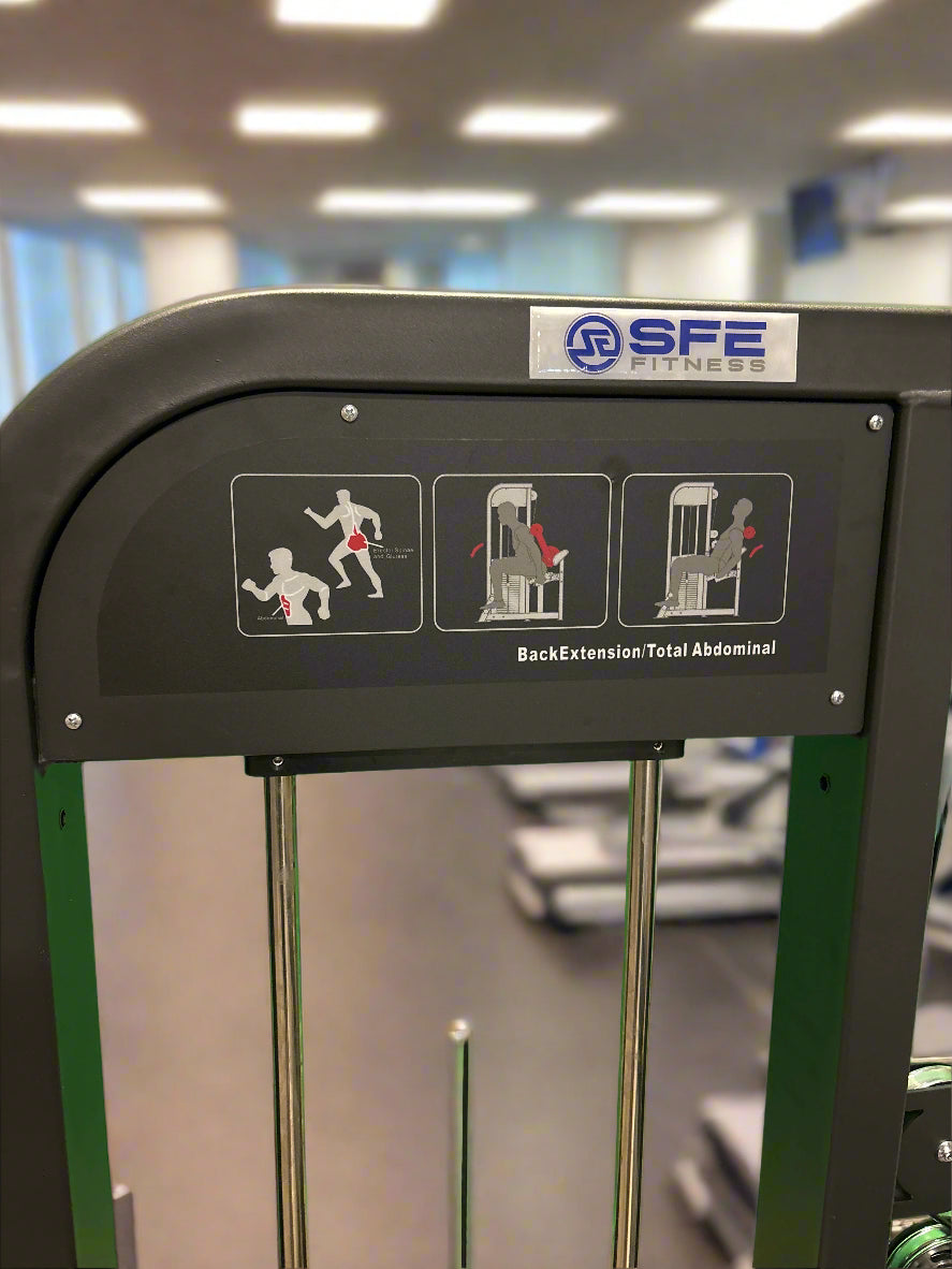 SFE Commercial Back / Abdominal Combo Machine with 250lb Weight Stack