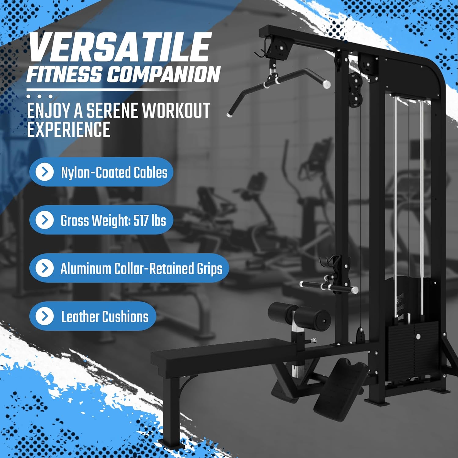 SFE Commercial Lat Pulldown & Low Row Combo with 250lb Weight Stack