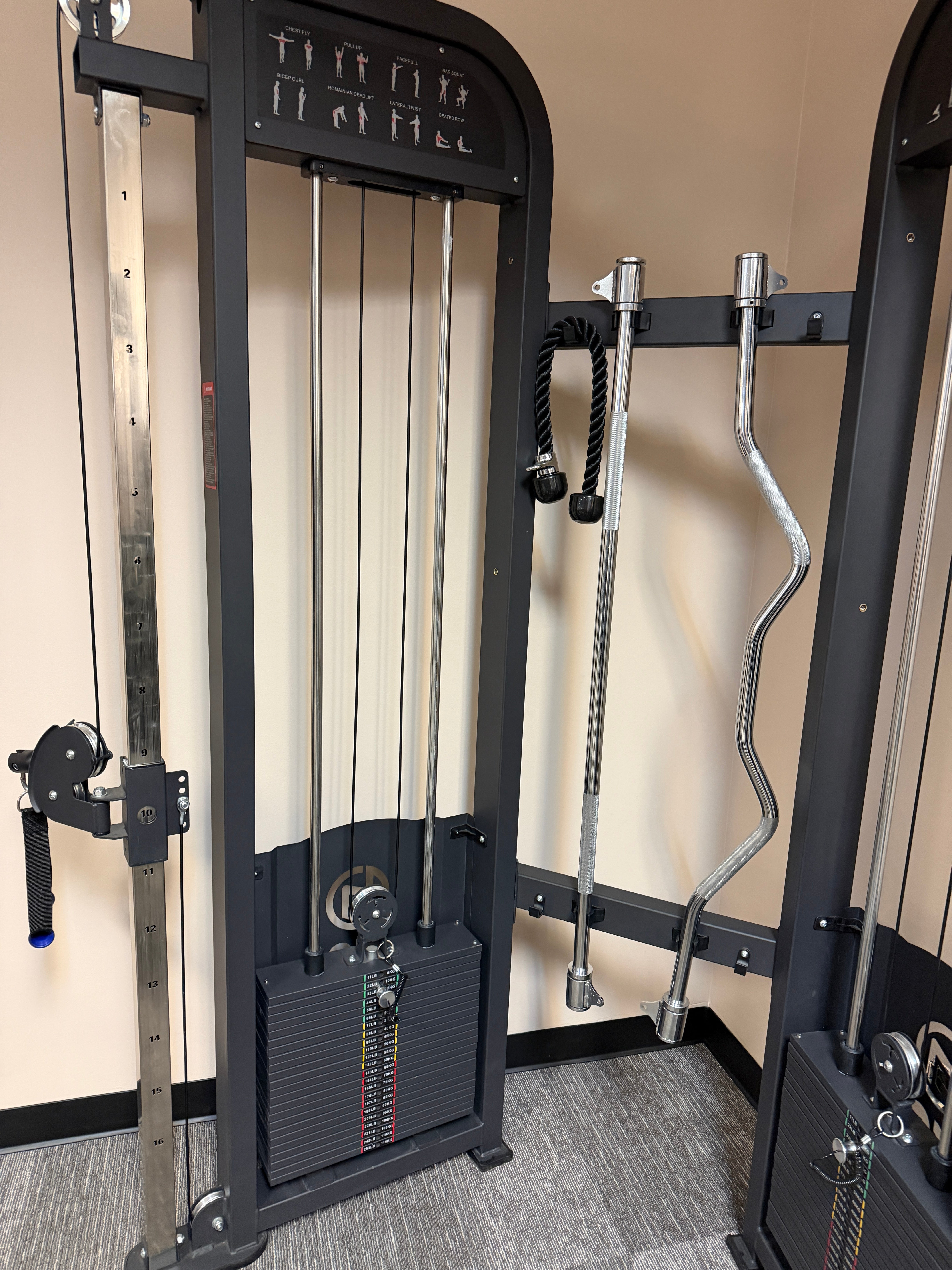 SFE Commercial Functional Trainer with Dual 250lb Weight Stacks