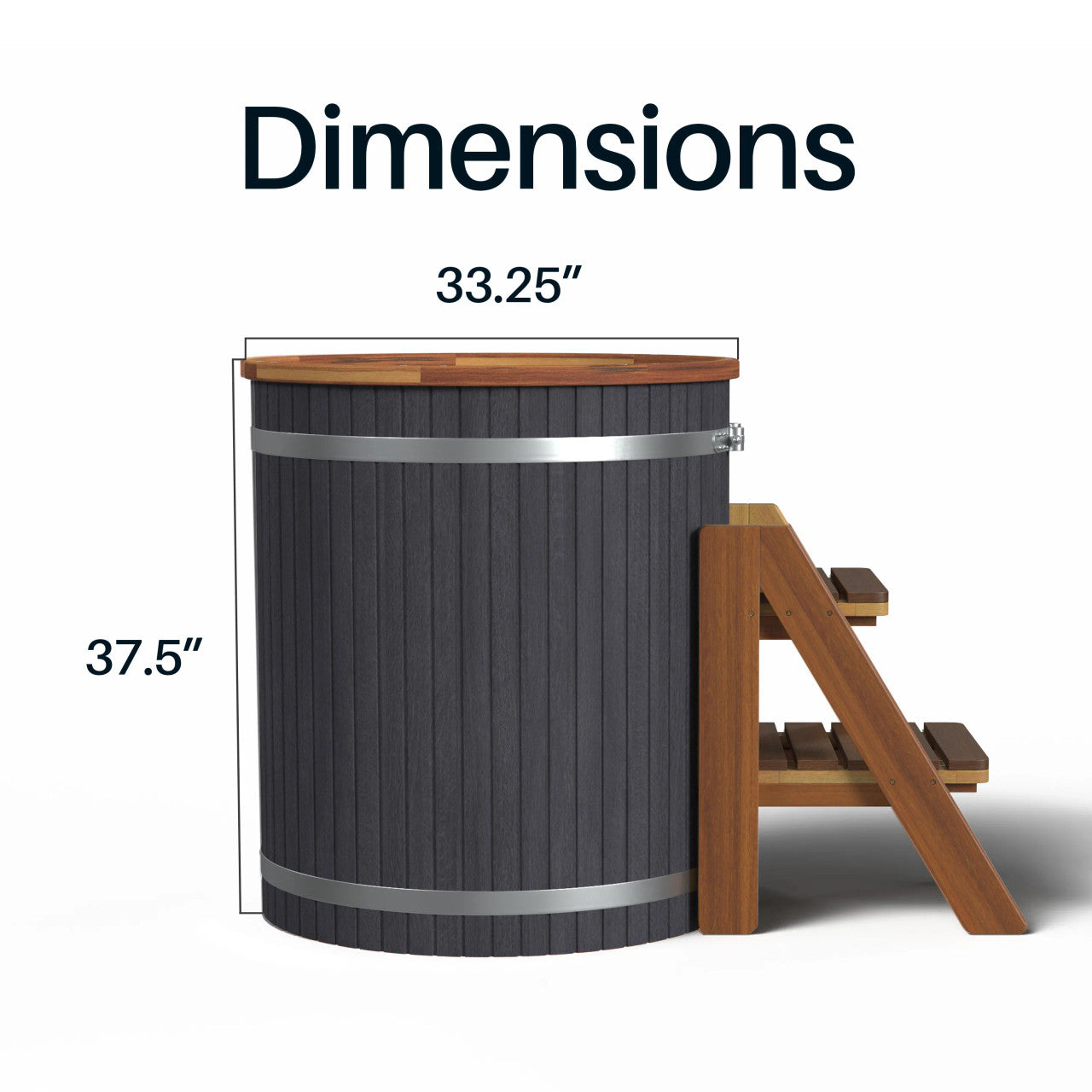 ALEKO Outdoor Wooden Ice Bath & Cold Plunge Tub