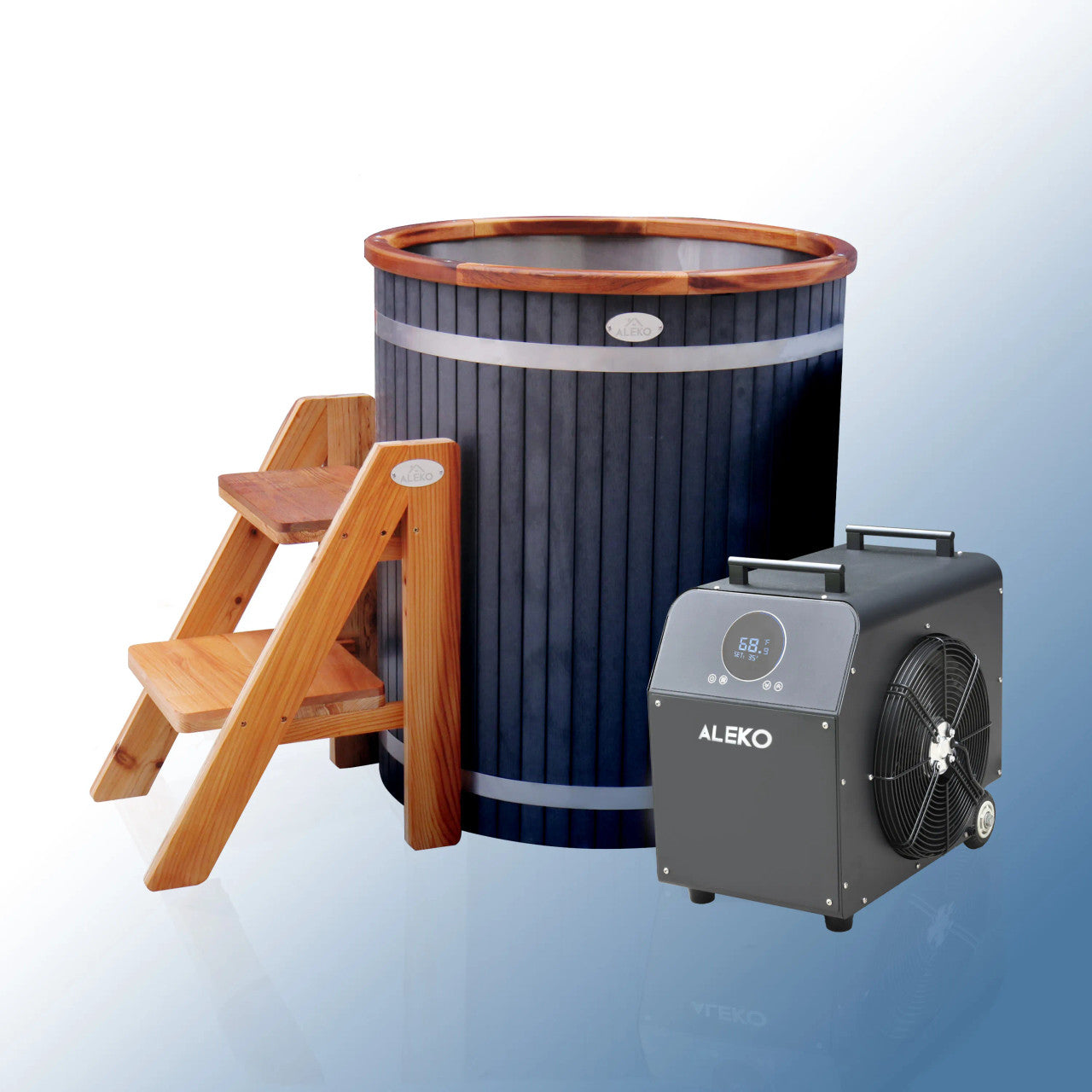 ALEKO Lumina Vertical Cold Plunge & 1 HP Chiller/Heater Kit
