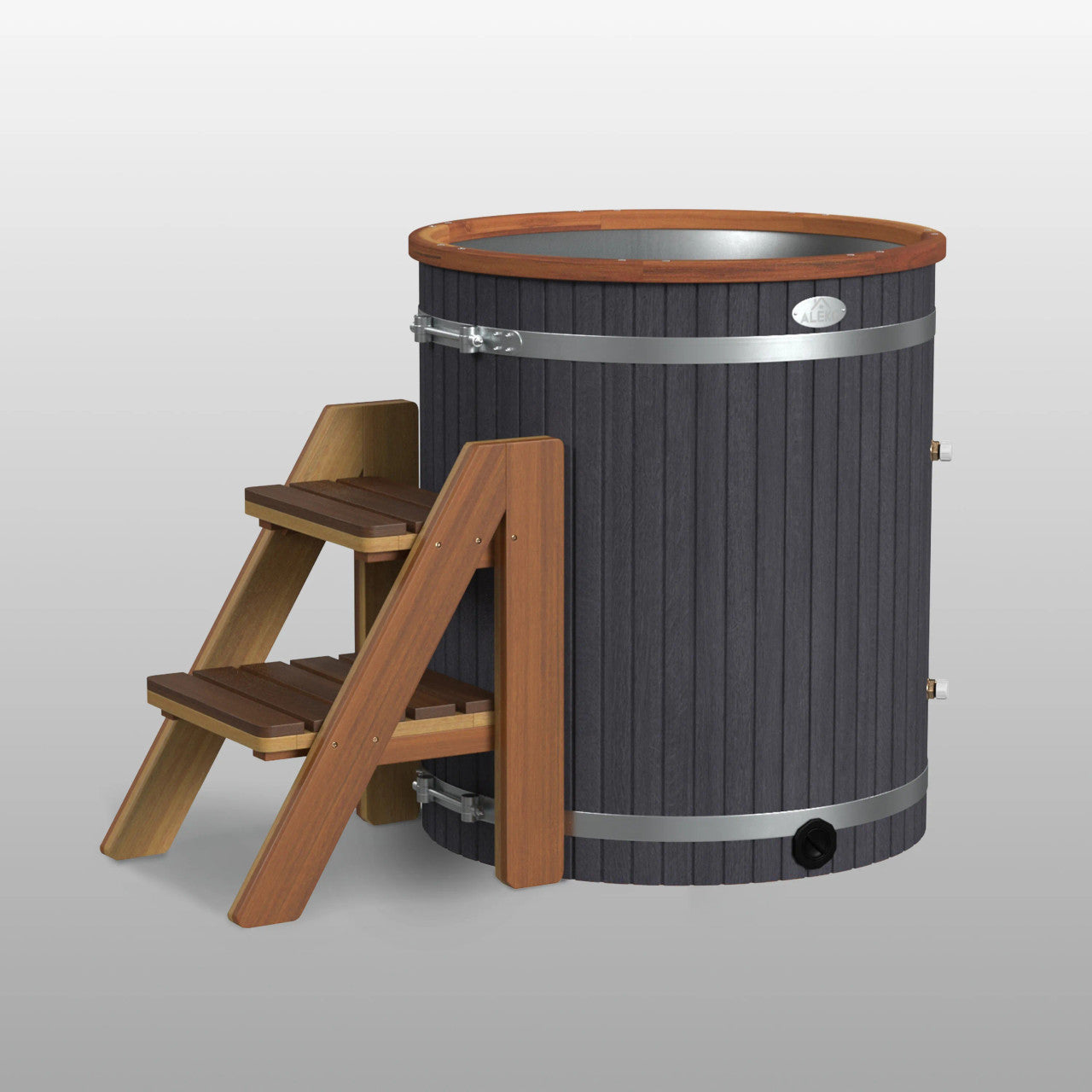 ALEKO Outdoor Wooden Ice Bath & Cold Plunge Tub