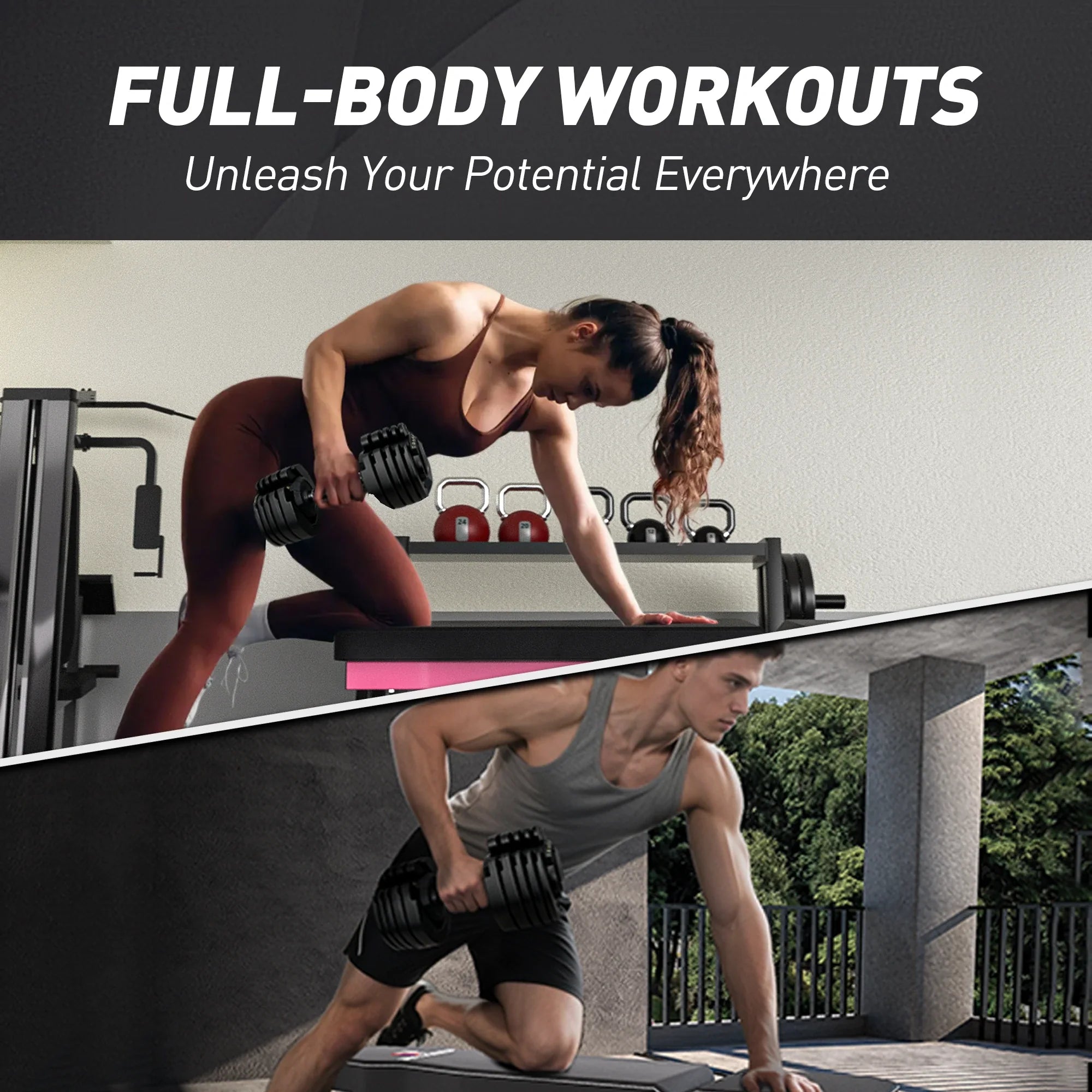 All-In-One Adjustable Dumbbells (Pair)