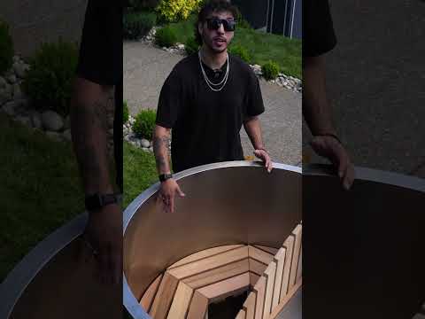ALEKO Round Stainless Steel Hot Tub & Cold Plunge Tub with Integrated Wood-Fired Heater