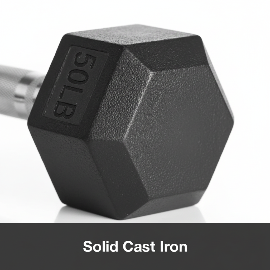 Lyan Hans 550 lb Hex Dumbbell Set with 10 Pairs (5–50 lb) for Home Gym Strength Training
