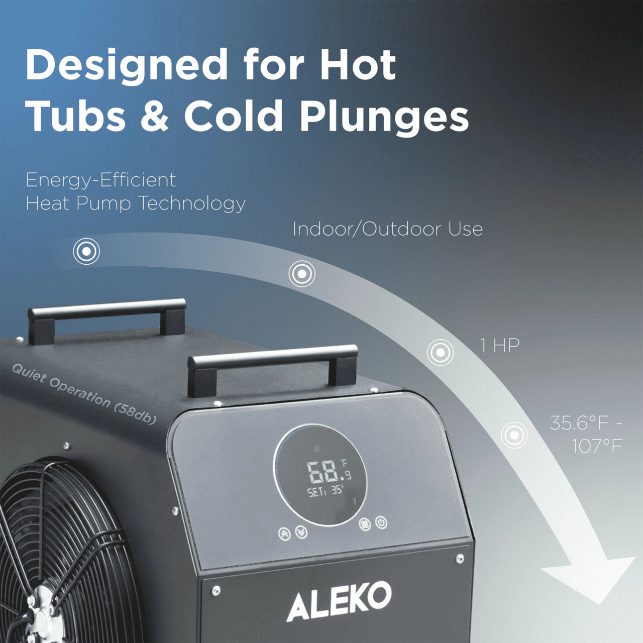 ALEKO Lumina 1 HP Premium Dual Chiller and Heater Machine