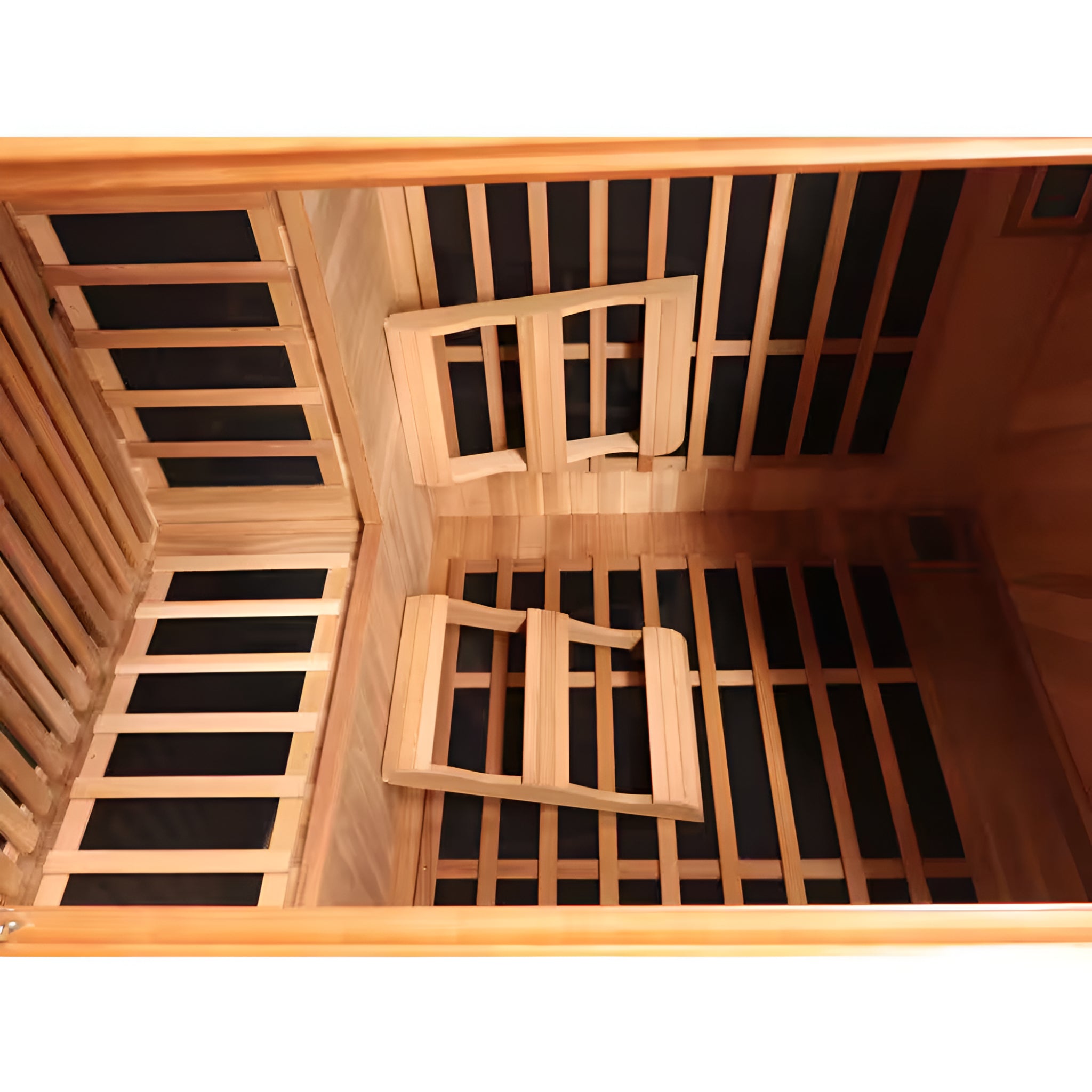 Sunray Saunas 4-Person Cedar Corner Infrared Sauna with Bluetooth Speakers and Carbon Heaters