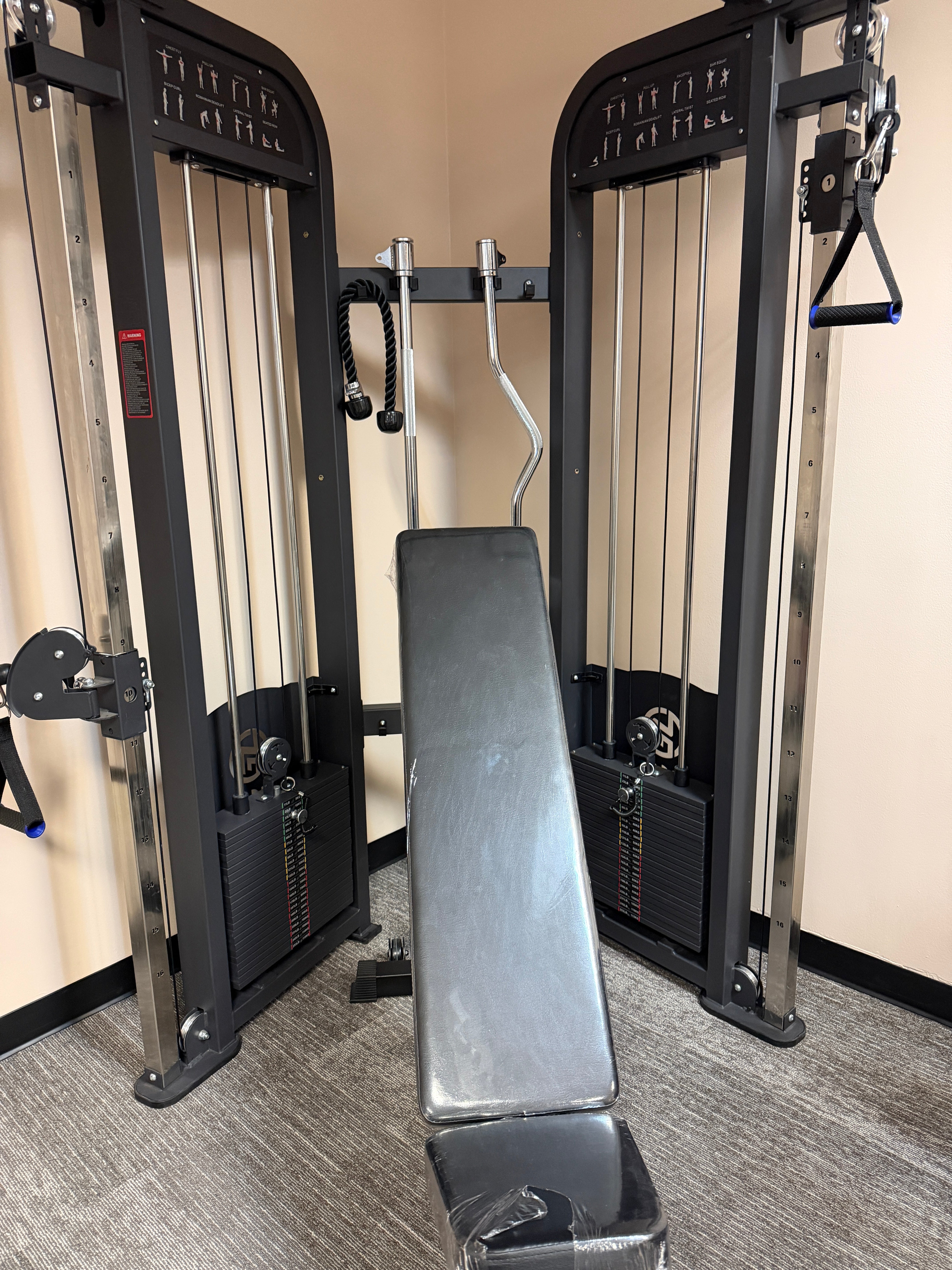 SFE Commercial Functional Trainer with Dual 250lb Weight Stacks