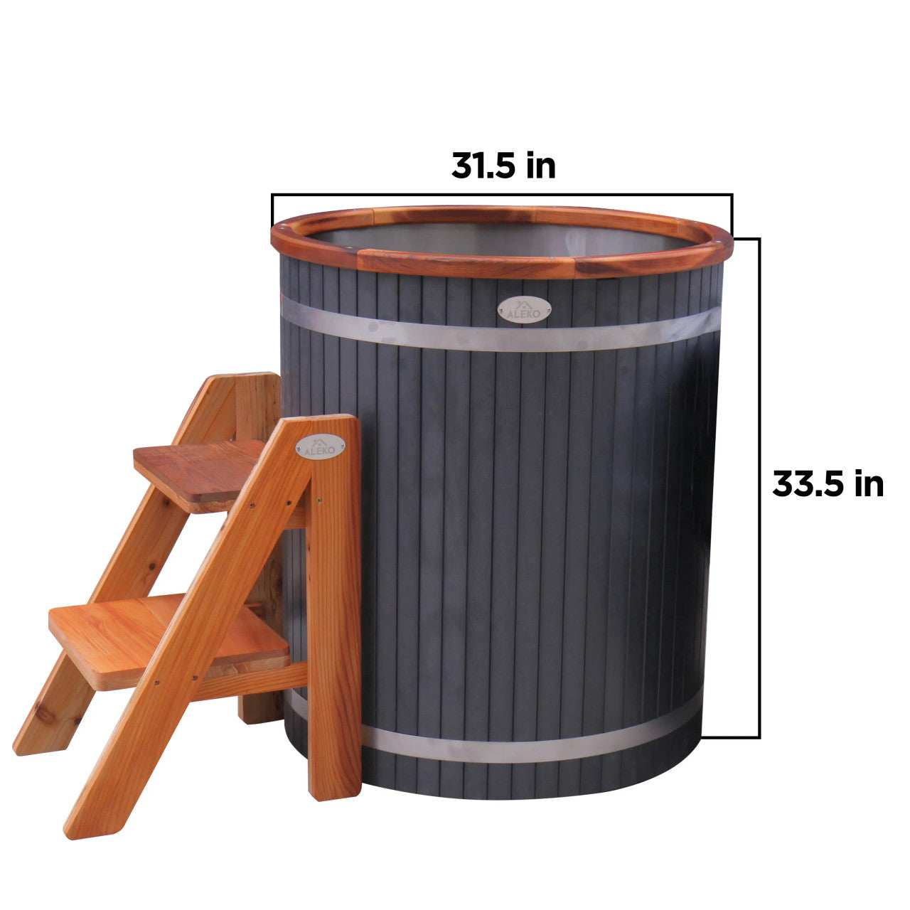 ALEKO Lumina Vertical Cold Plunge & 1 HP Chiller/Heater Kit