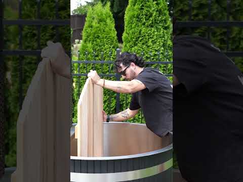 ALEKO Round Stainless Steel Hot Tub & Cold Plunge Tub with Integrated Wood-Fired Heater