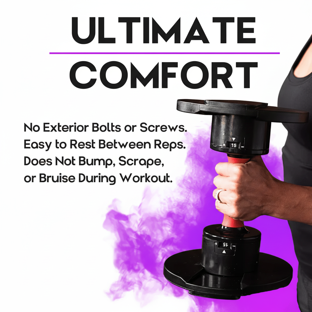Core Home Fitness Adjustable Dumbbell Set 5–50 lb Pair for Home Gym Strength Training with Twist Handle Adjustment